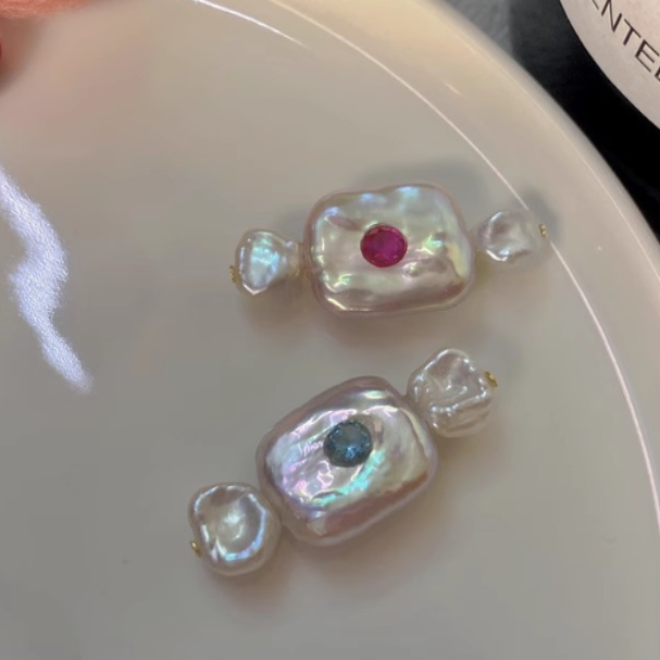 Niche Designed Sweet and Natural Baroque Pearl Candy Earring
