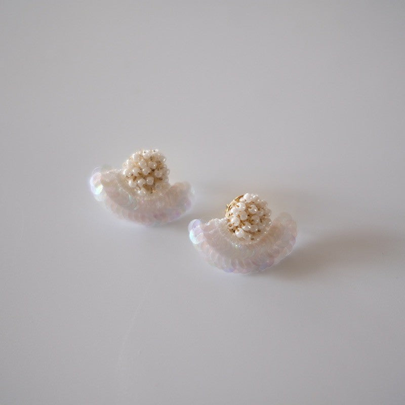 Wire-Wrapped Beaded Embroidery Earrings, Handcrafted Metal Thread Dangle