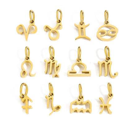 Zodiac Constellation Stainless Steel Pendant