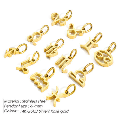 Zodiac Constellation Stainless Steel Pendant