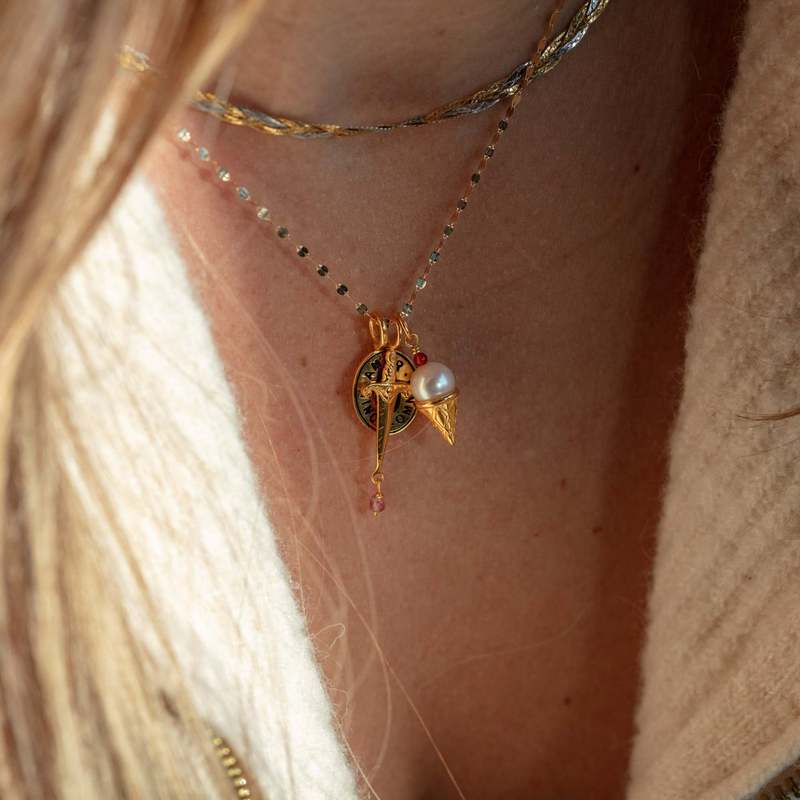 Gold-Toned Assorted Charm Pendant Necklace