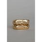 Gold-Plated Sterling Silver "KISS" Couple Rings, Romantic Matching Band Set for Lovers
