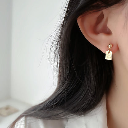 Painless Mosquito Coil Ear Cuff with GOODLUCK Letter Charm and Star Pendant and Ice Cream Cone