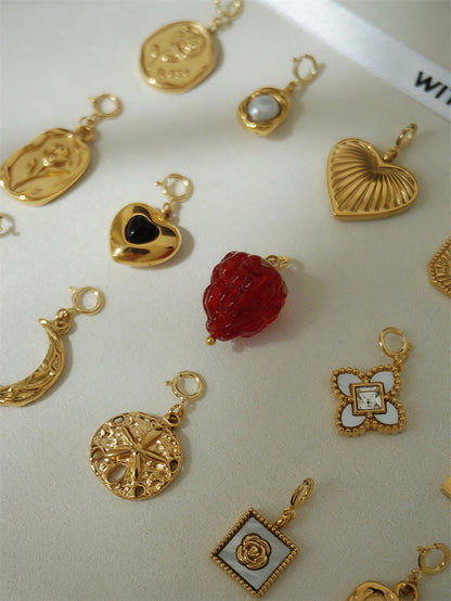 Detachable 14K Gold-Plated Adjustable Pendant with Heart Charm