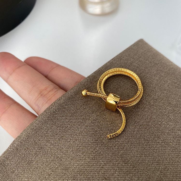 Vintage Multi-layer Chain Metal Open Ring, Women's Fashion Statement, Adjustable Chain Band