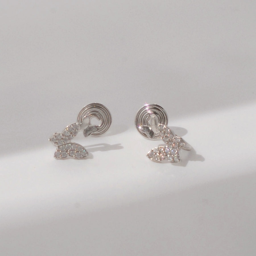 Mosquito Coil Style Ear Cuffs with Butterfly and Bow Chain Design