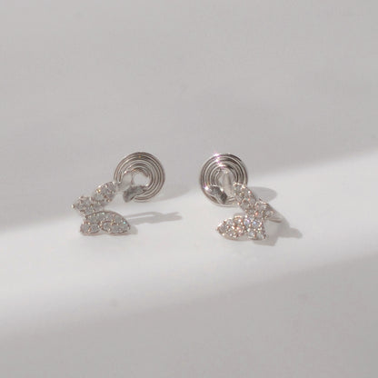 Mosquito Coil Style Ear Cuffs with Butterfly and Bow Chain Design