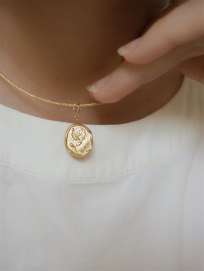 Detachable 14K Gold-Plated Adjustable Pendant with Heart Charm