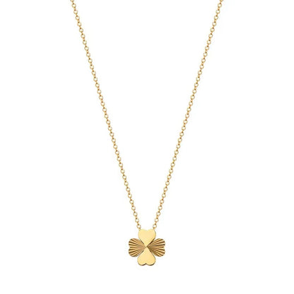 Lucky Clover Titanium Steel Choker Necklace