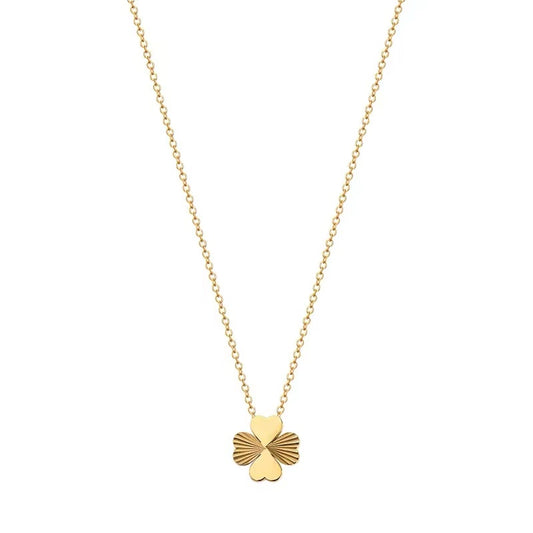 Lucky Clover Titanium Steel Choker Necklace