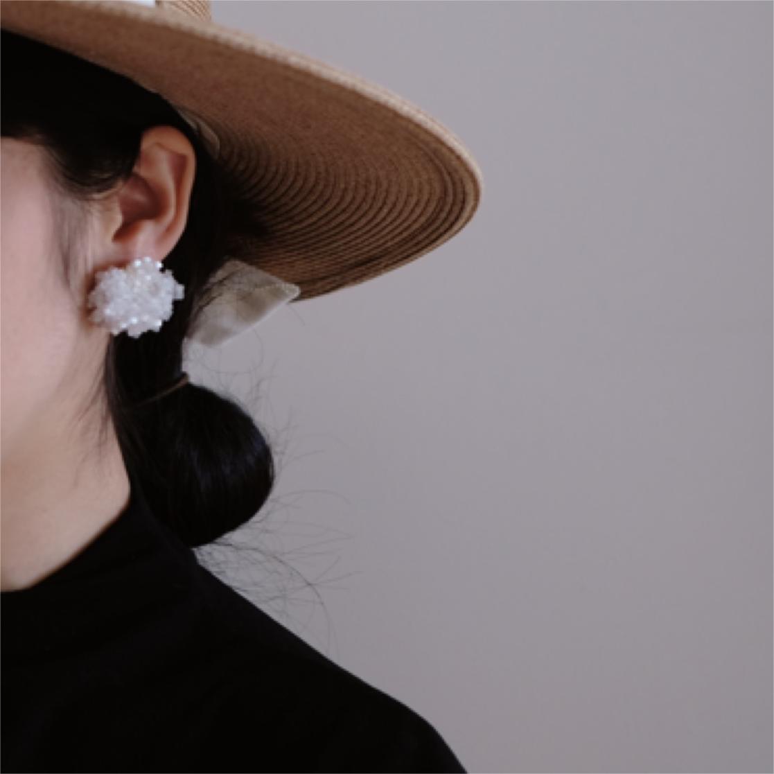 Handmade Vintage Bead Earrings, White Studs and Clips