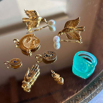 Gold-Toned Assorted Charm Pendant Necklace