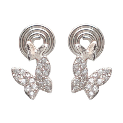 Mosquito Coil Style Ear Cuffs with Butterfly and Bow Chain Design