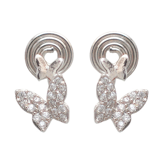 Mosquito Coil Style Ear Cuffs with Butterfly and Bow Chain Design