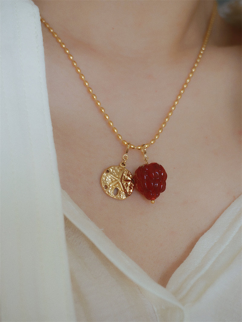 Detachable 14K Gold-Plated Adjustable Pendant with Heart Charm