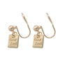 Painless Mosquito Coil Ear Cuff with GOODLUCK Letter Charm and Star Pendant and Ice Cream Cone