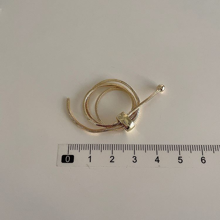 Vintage Multi-layer Chain Metal Open Ring, Women's Fashion Statement, Adjustable Chain Band