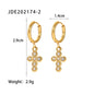 18K Gold-Plated Titanium Steel Earrings with AAA Zirconia and Pearls