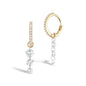 S925 Sterling Silver Zircon Pendant Hoop Earrings, Luxurious & Stylish, Versatile Everyday Accessory