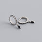 Elegant Multicolor Marquise Gemstone S925 Sterling Silver Hoop Earrings