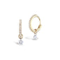 S925 Sterling Silver Zircon Pendant Hoop Earrings, Luxurious & Stylish, Versatile Everyday Accessory