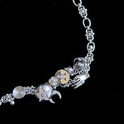 Vintage Punk Titanium Steel Handmade Necklace Choker Metal Necklace Jewelry for Women