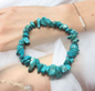 Women Natural Gemstone Bracelets Colorful Gravel Bead Bracelets Irregular Chips Beads Bracelet Reiki Stretch Beaded Bracelets Jewelry Gifts