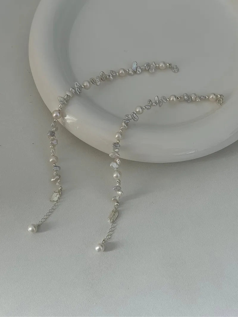 Elegant Baroque Pearl Petal Bracelet – Handcrafted Natural Stone Jewelry