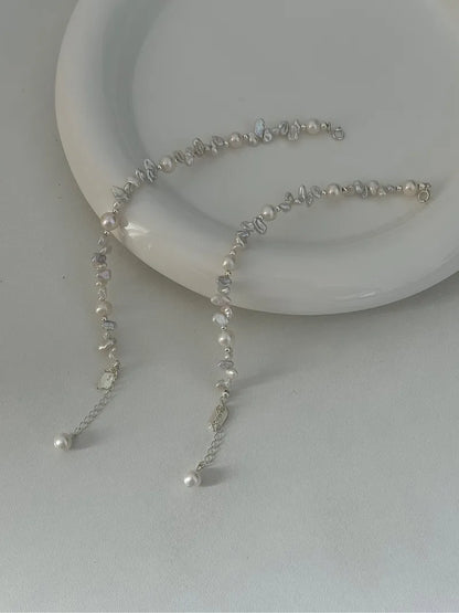 Elegant Baroque Pearl Petal Bracelet – Handcrafted Natural Stone Jewelry