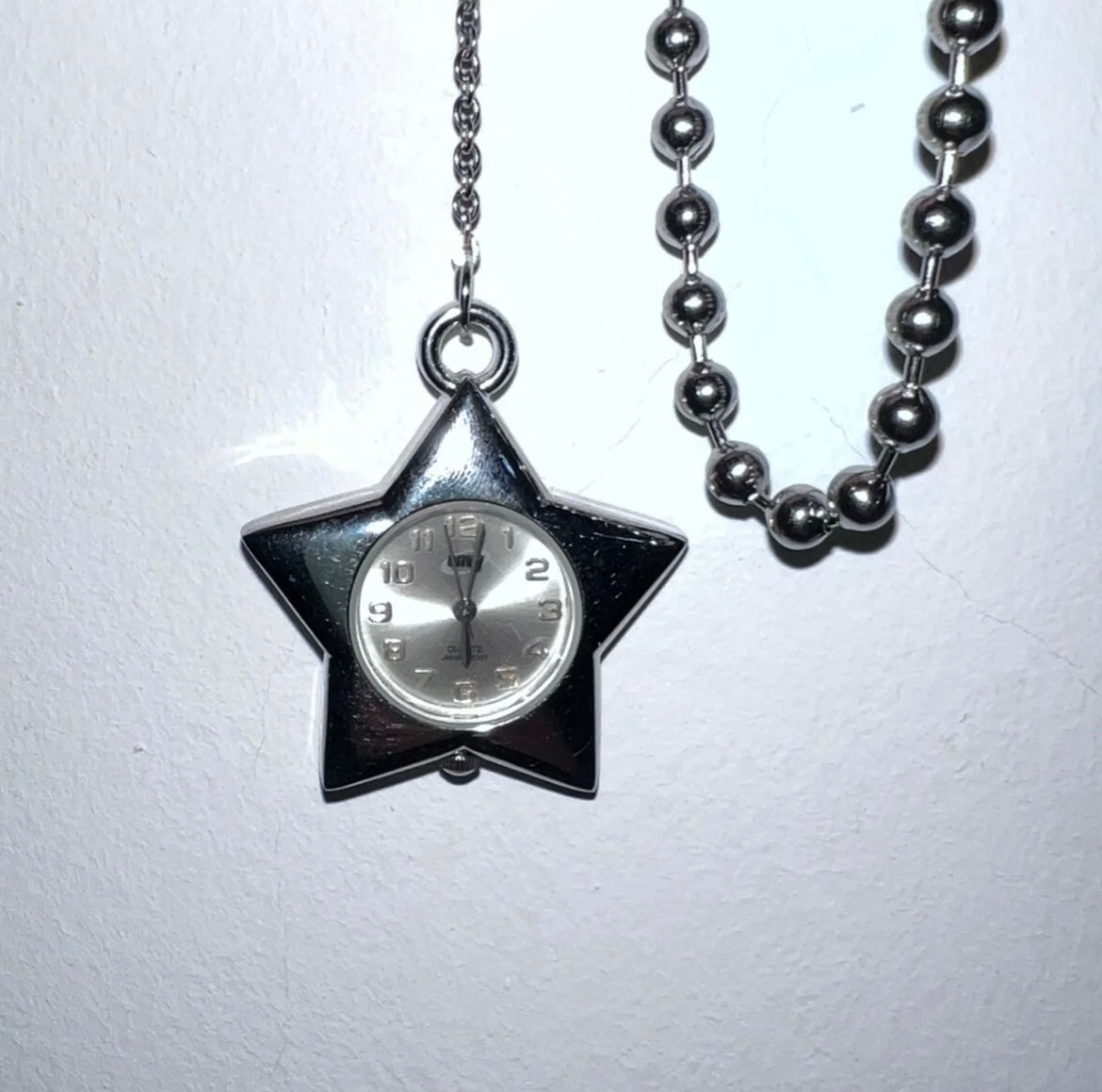 Retro Elegant Star  Silver Watch Choker Necklace,Clock Whimsical Neckalce,Funky Clock Choker,Y2K Watch Necklace, Trending Quartz Necklace