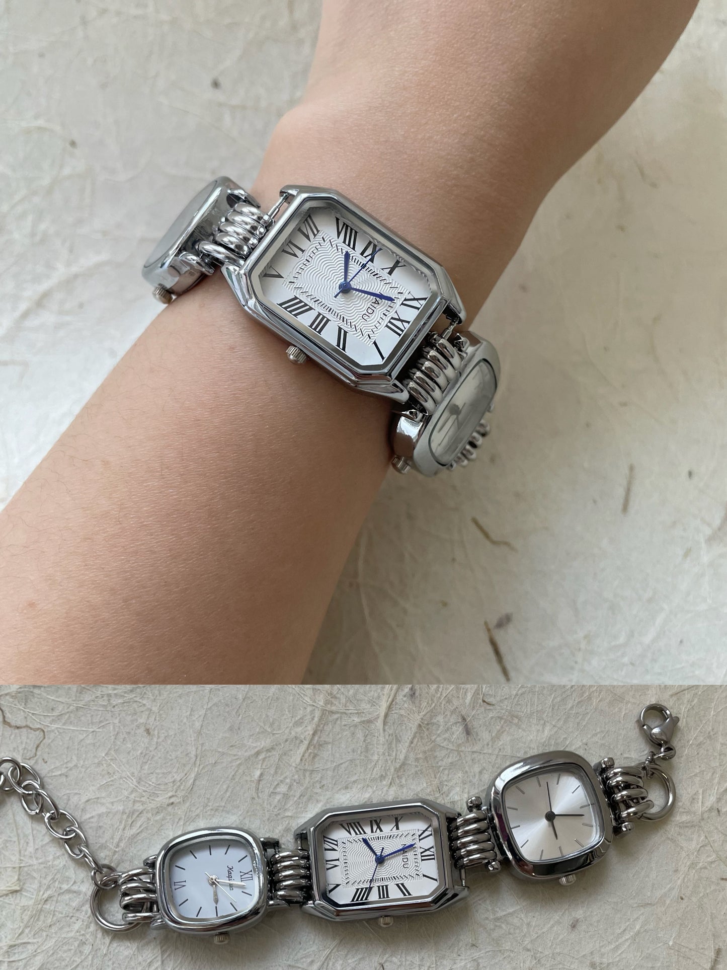 Y2K Watch Jewelry，Punk 3 Watches  Bracelet