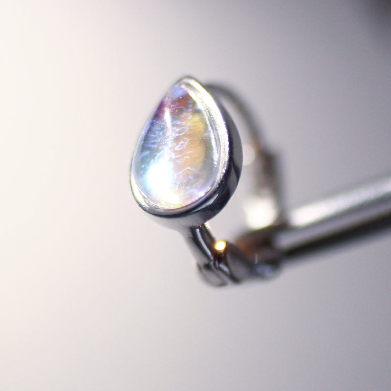 Mermaid Teardrop Ear Cuff, Moonlight Drip Design, 925 Sterling Silver with 1mm Post