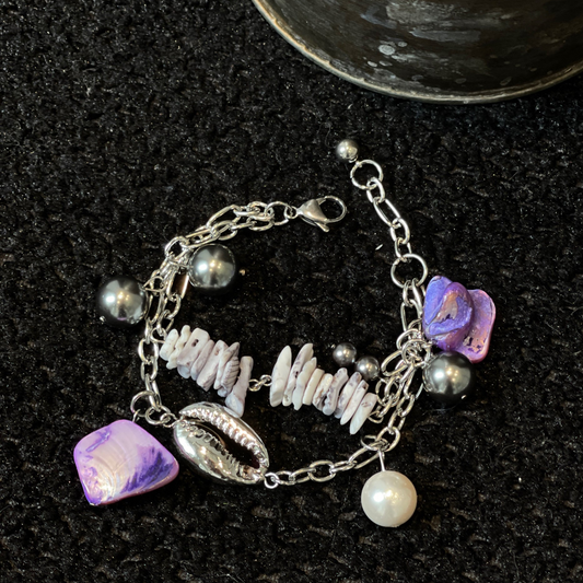 Handmade Baroque Mother-of-Pearl Conch Trendy Bracelet