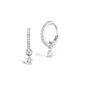 S925 Sterling Silver Zircon Pendant Hoop Earrings, Luxurious & Stylish, Versatile Everyday Accessory