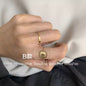 MoJone Adjustable Chain Ring, Geometric Coin Ring, French Chic, for Female