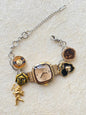 Vintage Gold Multi-Charm Watch Chain