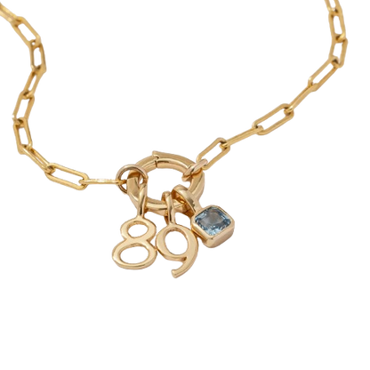 18K Gold Plated Number DIY Necklace