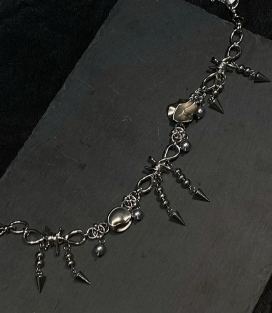 Cyber Punk Vintage Handmade Choker, Rivet Necklace, Y2K accessory, Perfect Unique Gift for Woman