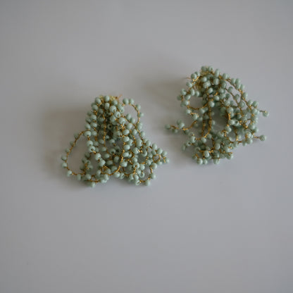 MoJone Handmade Original Vintage Bean-shape Crochet Earrings for Female