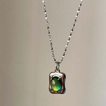 Vintage Necklaces for Women, Titanium Steel Chain Gemstones Pendant Necklace Jewelry Gifts for Women