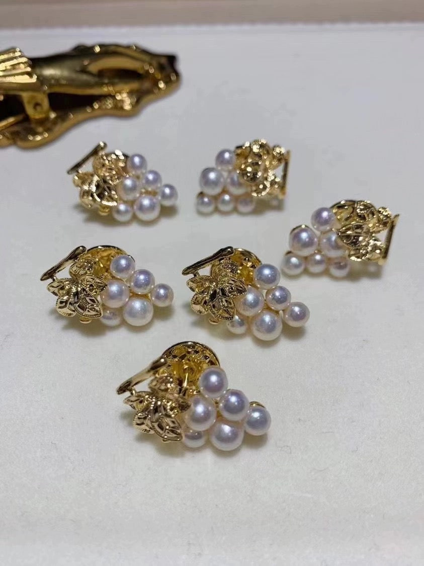 Elegant Freshwater Pearl Grape Cluster Brooch - Chic Anti-Light Exposure Pin for Sophisticated Attire