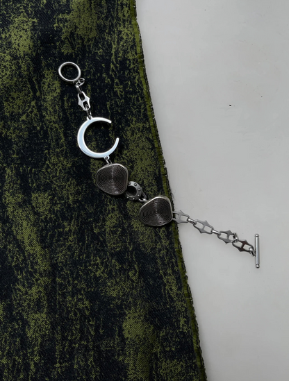 Metallic Chunky Niche Punk Trendy Cool Dainty Bracelet Fashion Annual Ring Chain for Unisex