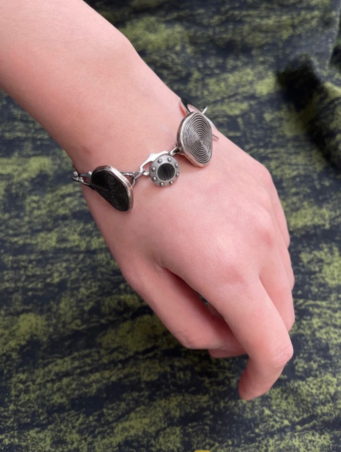 Metallic Chunky Niche Punk Trendy Cool Dainty Bracelet Fashion Annual Ring Chain for Unisex