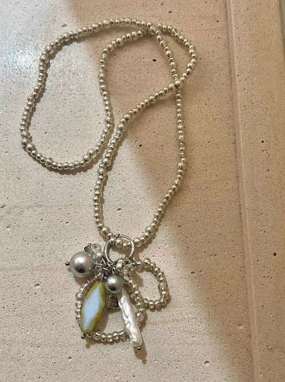 Chunk Niche Punk Vintage Handmade Necklace Chinese Style Seed Pendant Choker Chain
