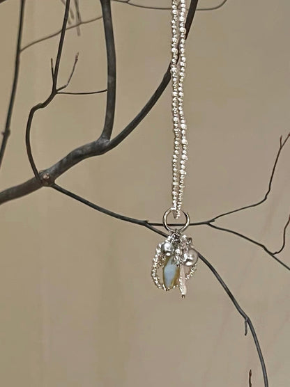 Chunk Niche Punk Vintage Handmade Necklace Chinese Style Seed Pendant Choker Chain