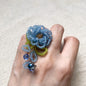 Flower Petal Floral Brooch Elegant Exquisite Colorful Art Lapel Pin for Women Wedding Banquet Party