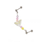 Cute Resin Bead Earrings Lovely Star Butterfly Colorful Piercing Fashion Ear Cuff Chain