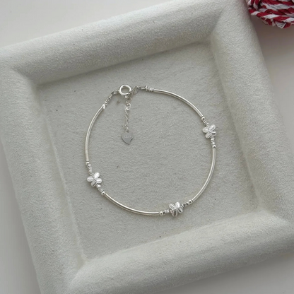 925 Sterling Silver Handmade Butterfly Bracelet Wrist Chain Fashion Charm Dainty Jewelry for Women Girls