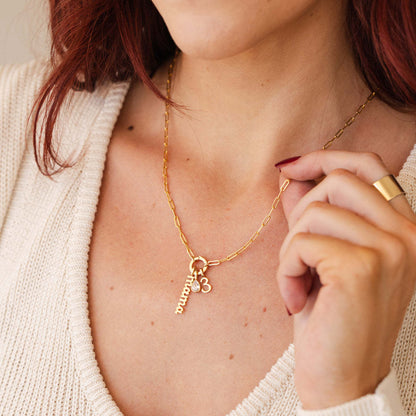18K Gold Plated Number DIY Necklace