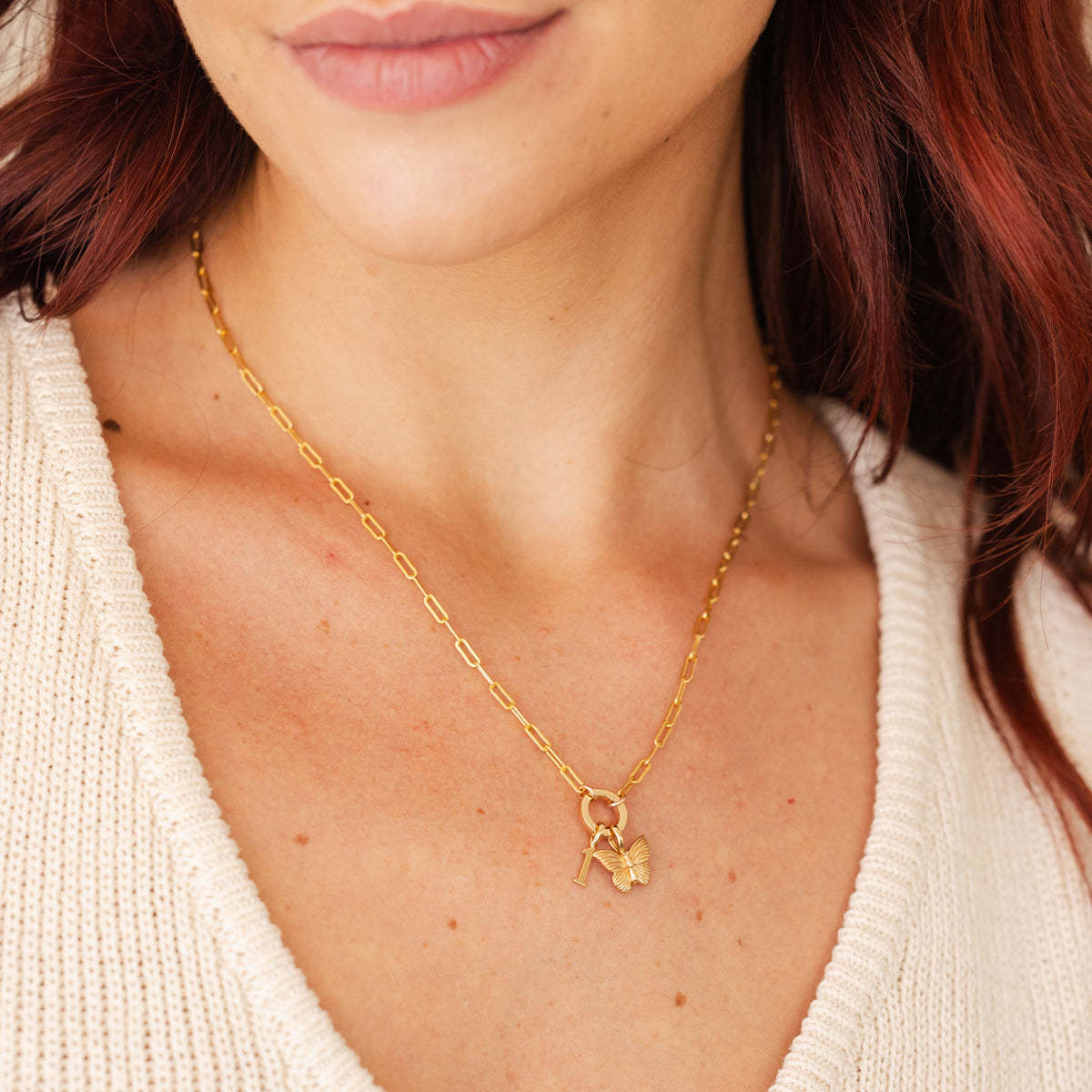 18K Gold Plated Number DIY Necklace